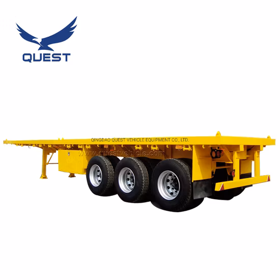 Quest Vehicle 3 Eixos Flatbed 40 Ton 40FT Container Semi