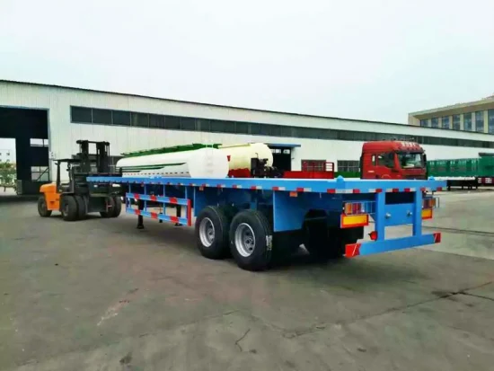 Contêiner transportando semi-reboque de caminhão plataforma plana para venda